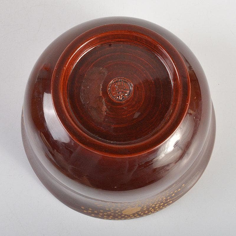 豊楽焼　四代豊助造　木具写し　鉢　共箱　C　6726C