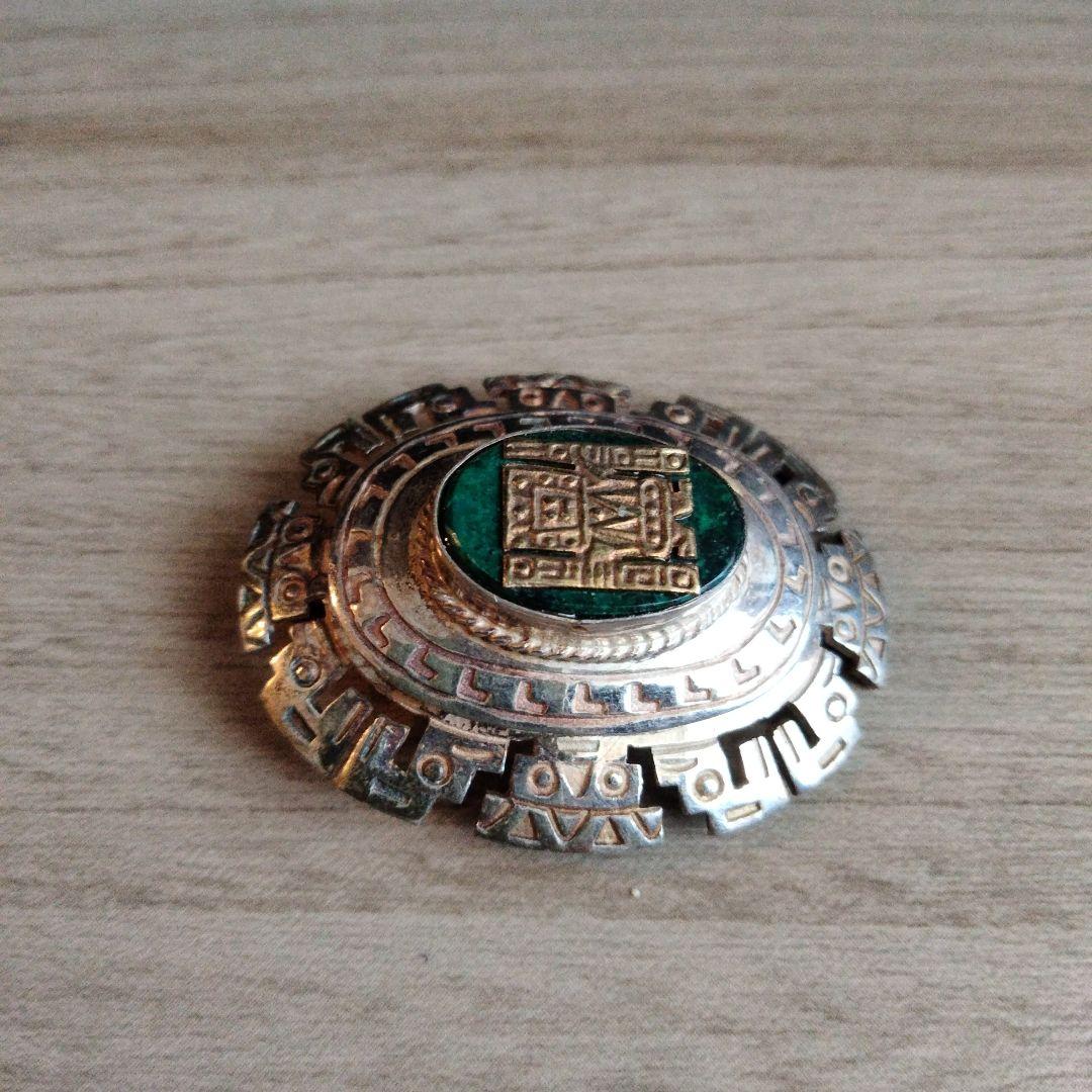 925/18K PERU デザイン ブローチ ペンダント