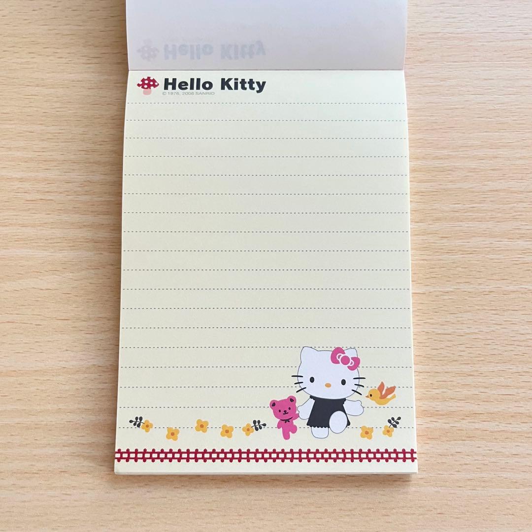 【超激レア！】平成レトロ！ ハローキティ メモ帳　　メモパッド　チェック柄