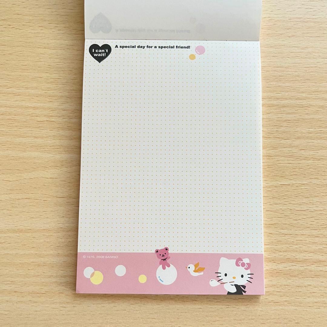 【超激レア！】平成レトロ！ ハローキティ メモ帳　　メモパッド　チェック柄