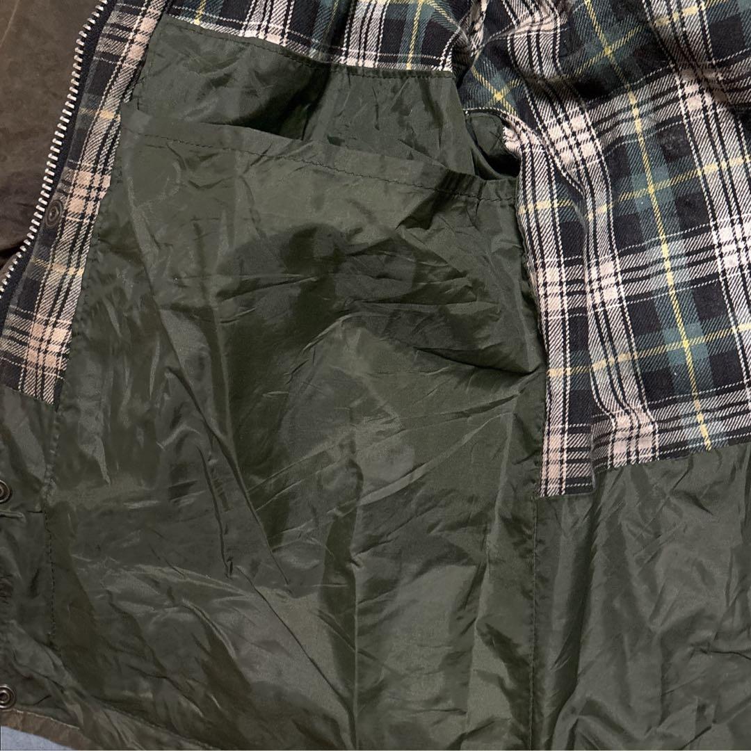 雰囲気抜群　LEWIS CREEK オイルジャケット　襟レザー