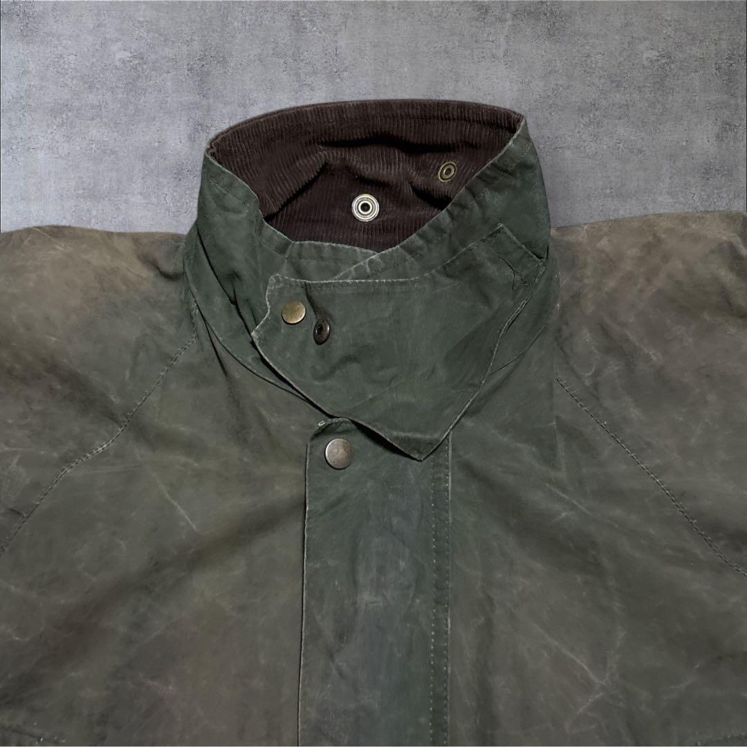雰囲気抜群　LEWIS CREEK オイルジャケット　襟レザー