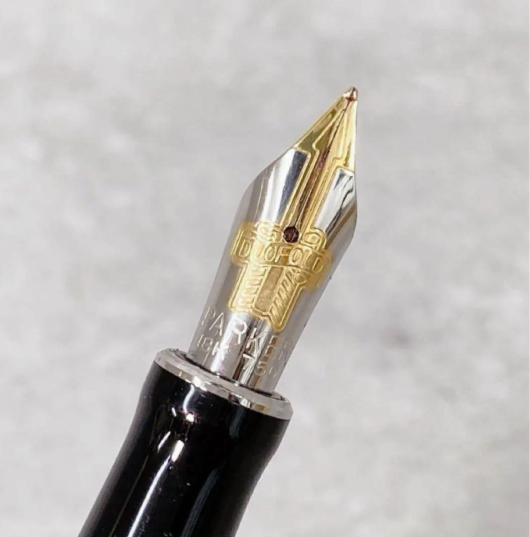 W014 PARKER DUOFOLD 18K750 金 万年筆 筆記用具