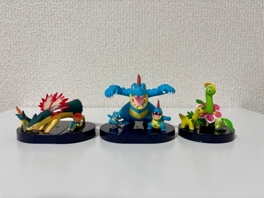 立体ポケモン図鑑　バクフーン　オーダイル　メガニウム　フィギュア