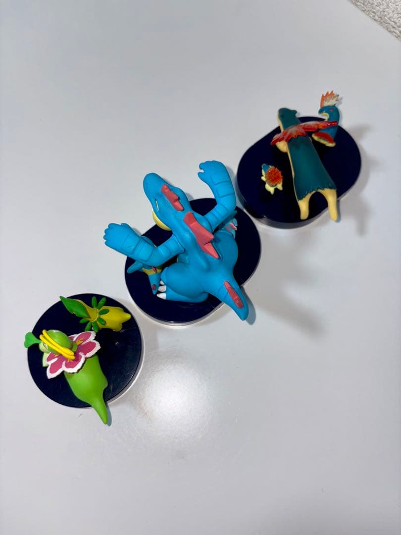 立体ポケモン図鑑　バクフーン　オーダイル　メガニウム　フィギュア