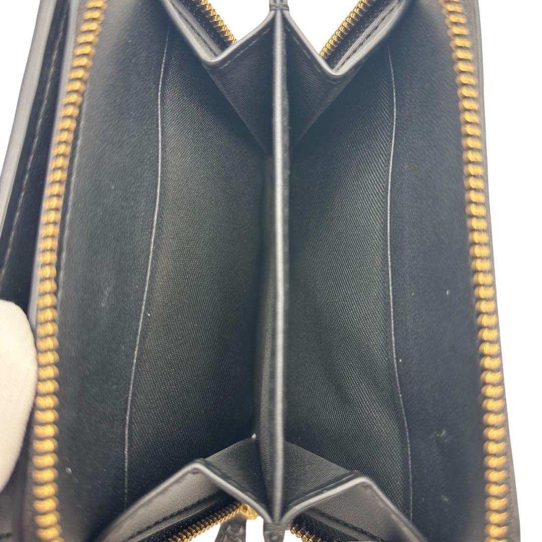 美品◎ YKK刻印あり◎ コーチ レキシー 折り財布 ラウンドジップ 黒 シボ革