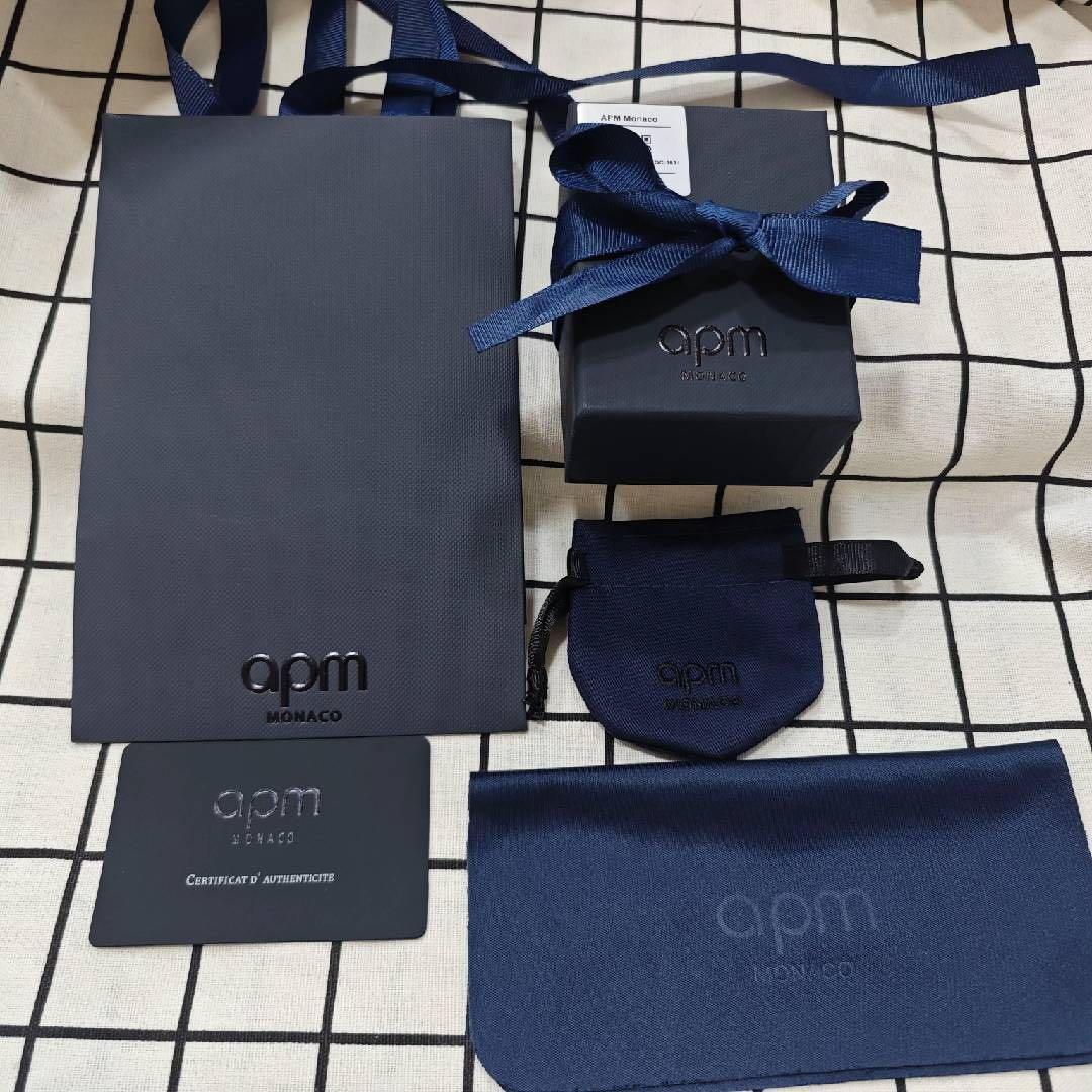 【apm Monaco 】925ホワイト パールク リスタルリング 指輪 .52