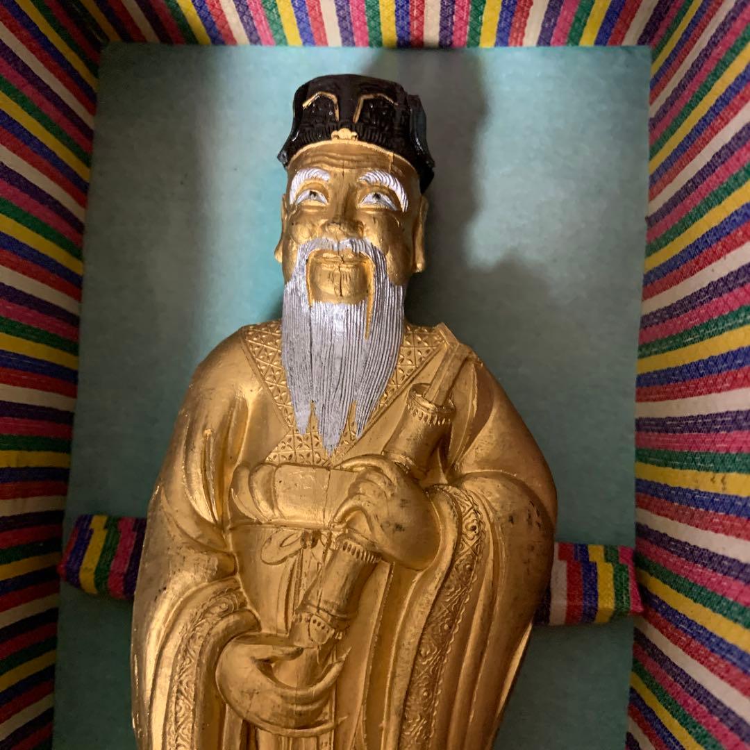 中国墨人形　人形墨　古墨　置物