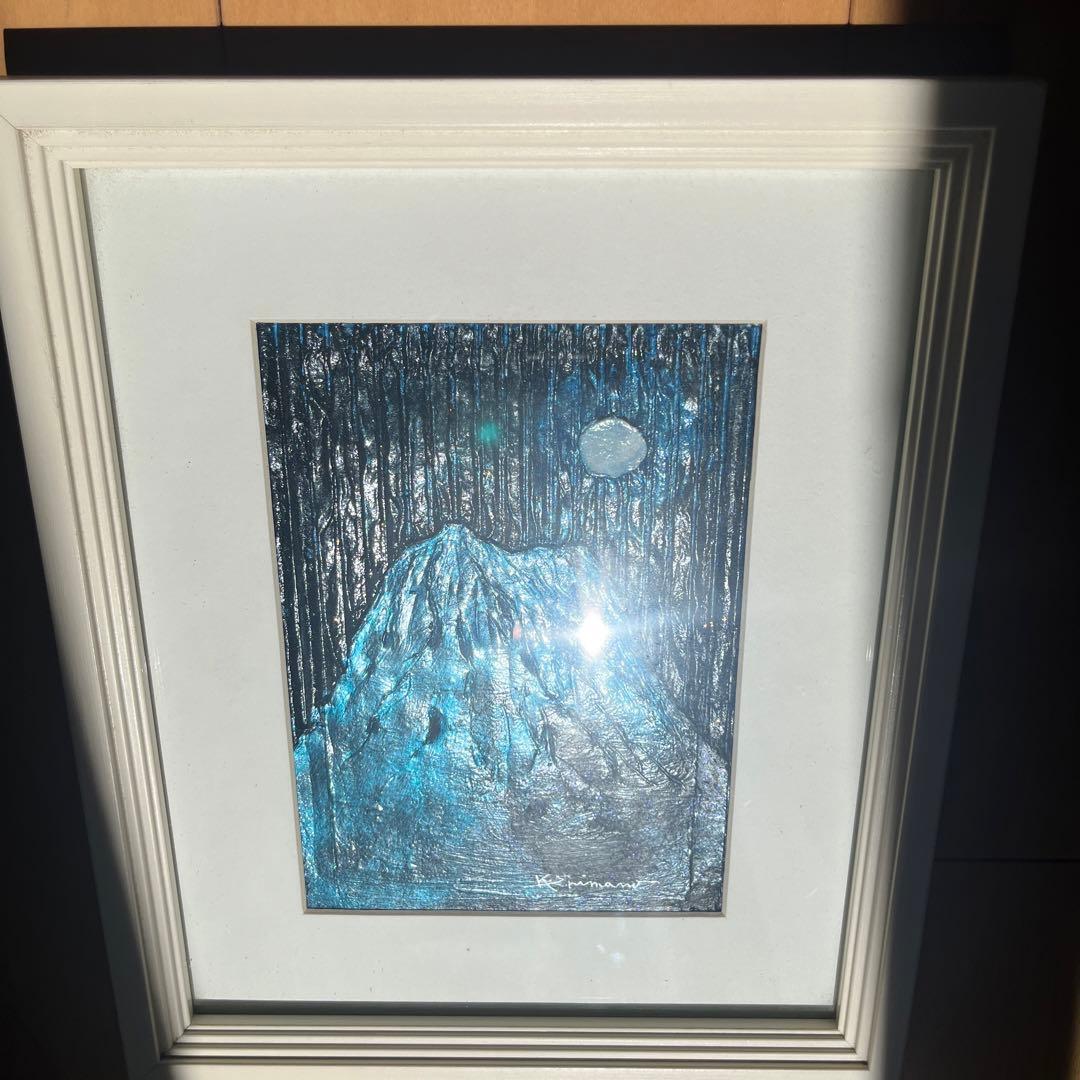 赤富士パワーを超えるといわれるパール富士ダンボール画。