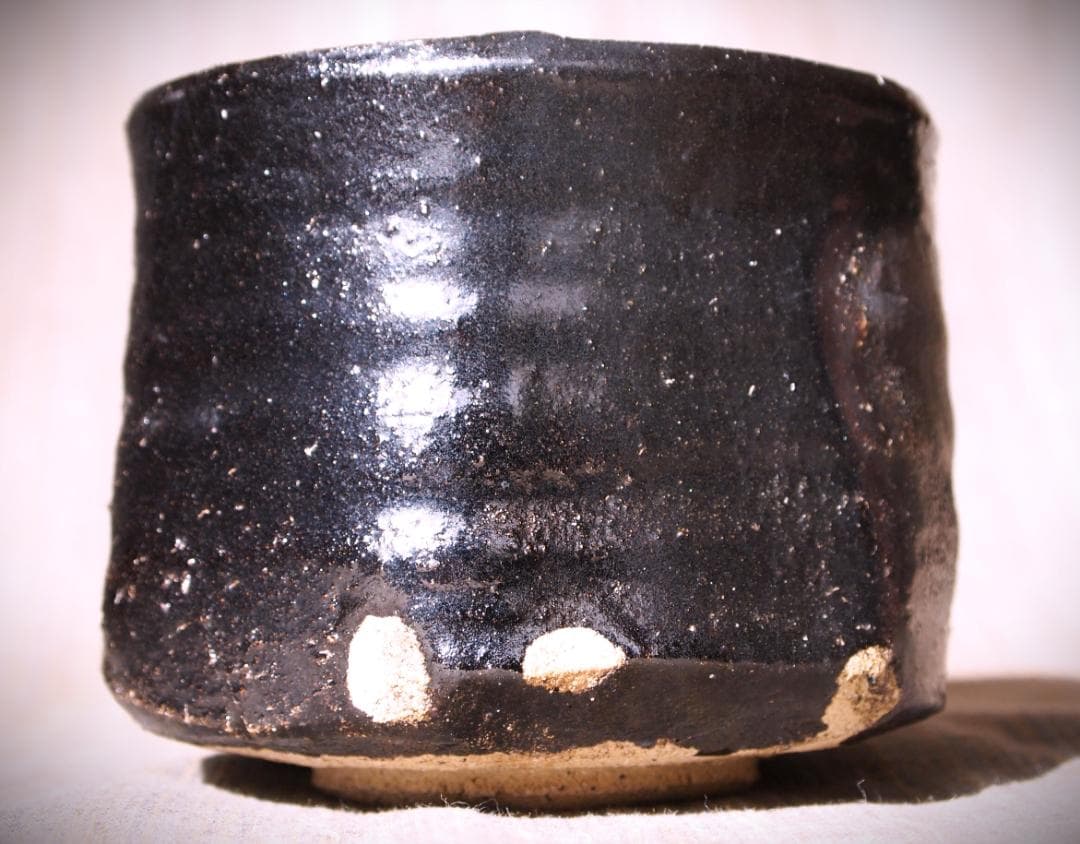 人気作家★大前悟★引き出し黒茶碗★共箱・共布