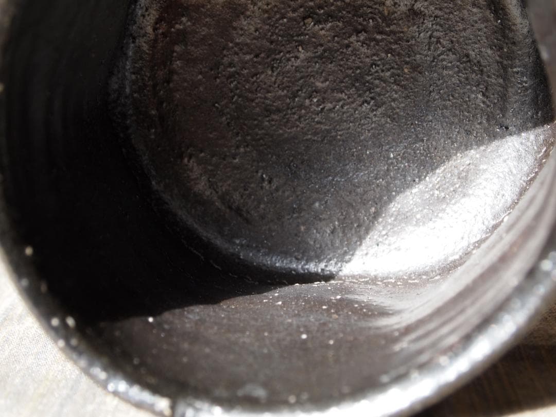 人気作家★大前悟★引き出し黒茶碗★共箱・共布