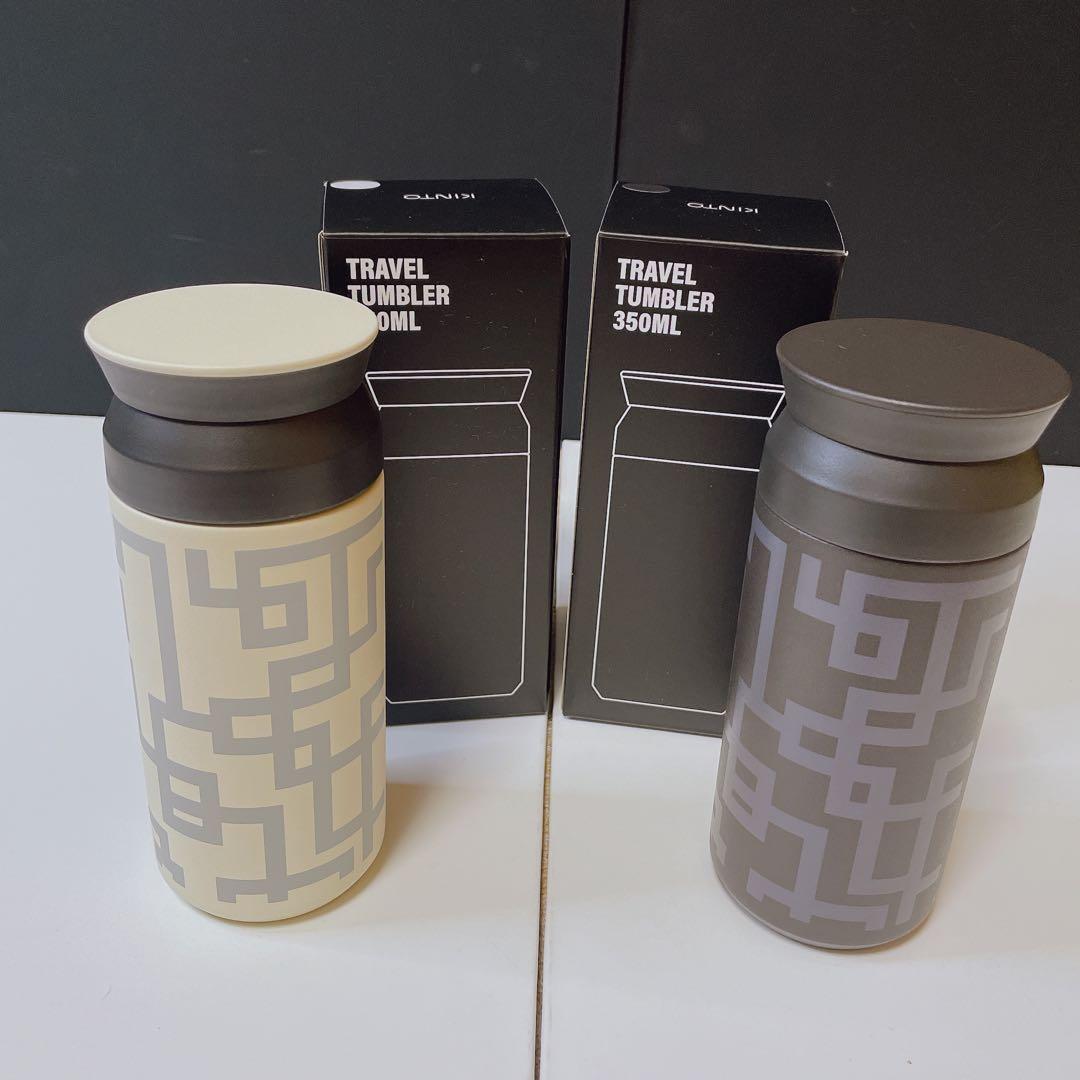 布袋 寅泰 × キントー タンブラー ブラック / ホワイト G柄ダンボール発送