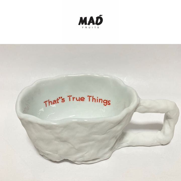 とんだ林蘭　MAD FRUITS　マグカップ　新品　有田焼　マッドフルーツ　赤