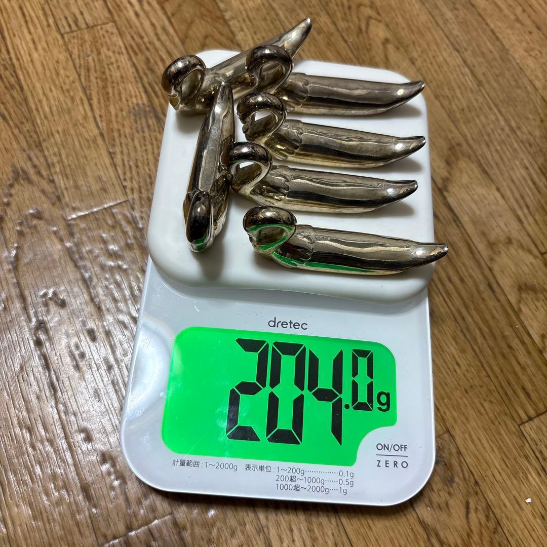 フランス　スワン　白鳥　カトラリーレスト　シルバープレート　6個セット