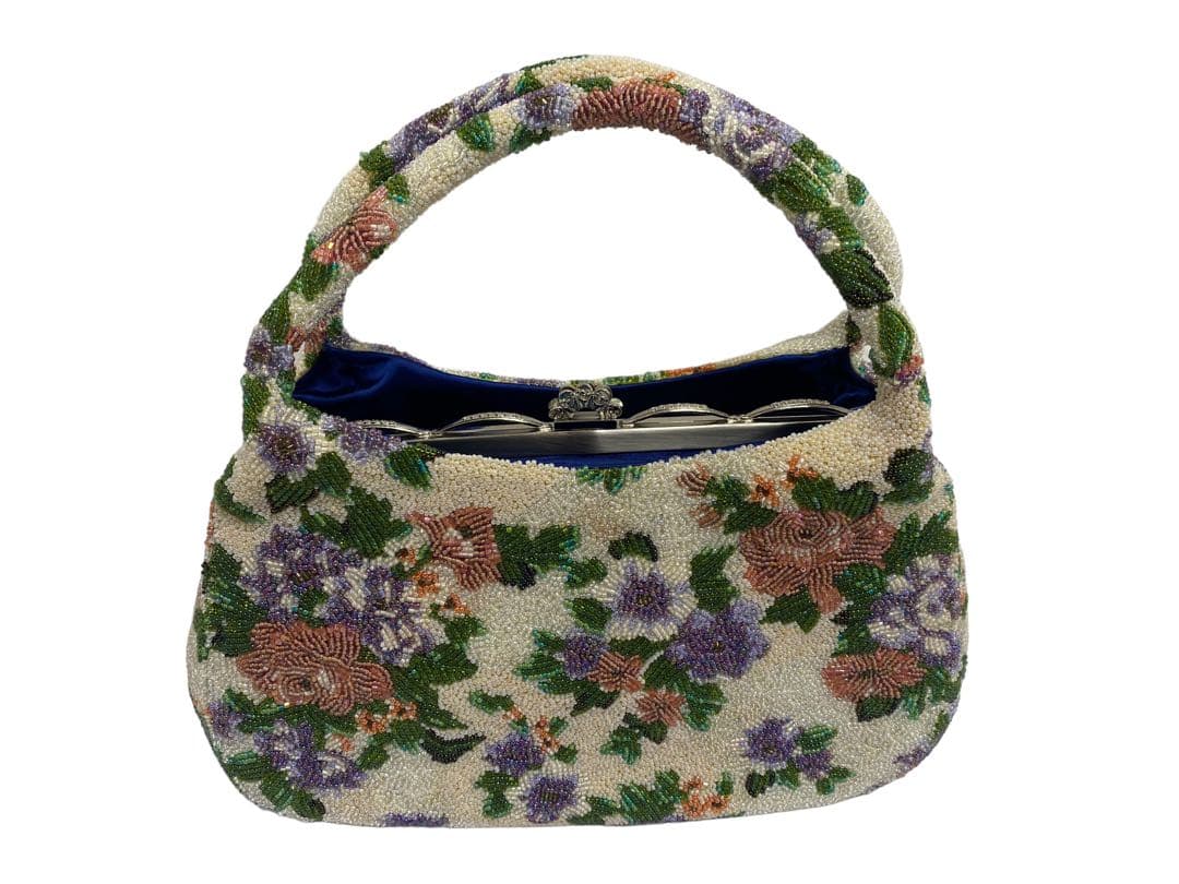 希少　ピーズハンドバック　刺繍ビーズ