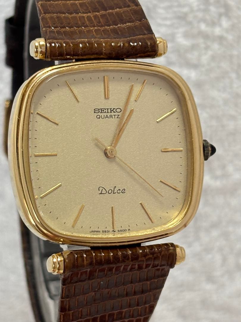 【美品】セイコー ドルチェ クォーツ【5931-5400】【稼働品】メンズモデル