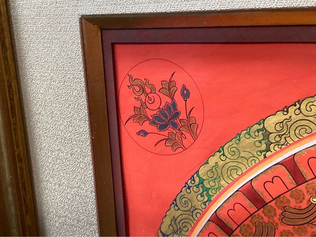 チベット マンダラ 額縁 インテリア アート