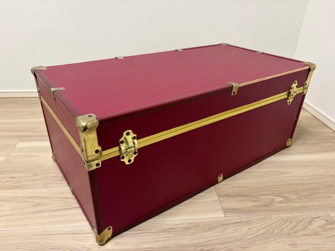 SEWARD（スワード） トランク 収納箱 ヴィンテージ風 ワインレッド