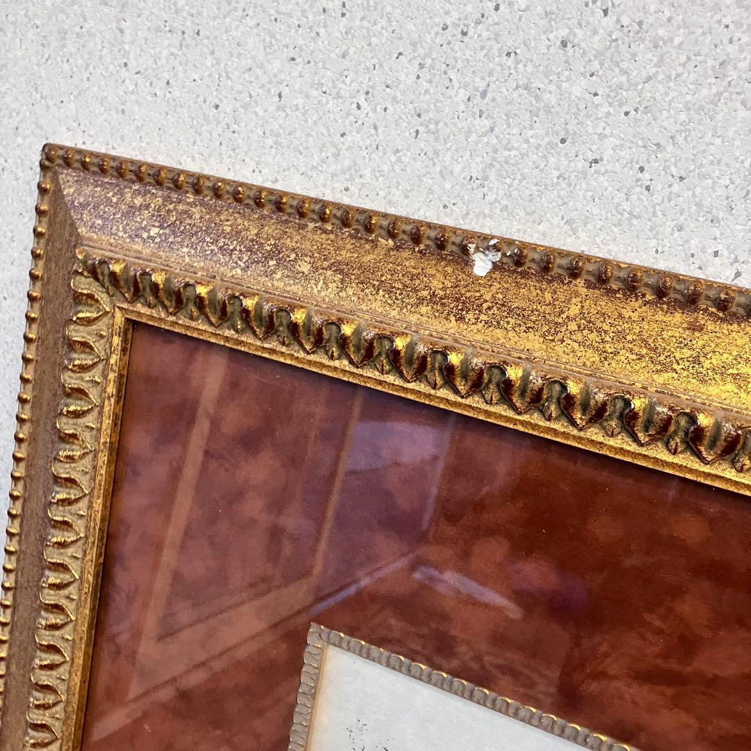 大型絵画 アンティーク 金縁 フラワーポット オブジェ アート 芸術美術 壁掛け