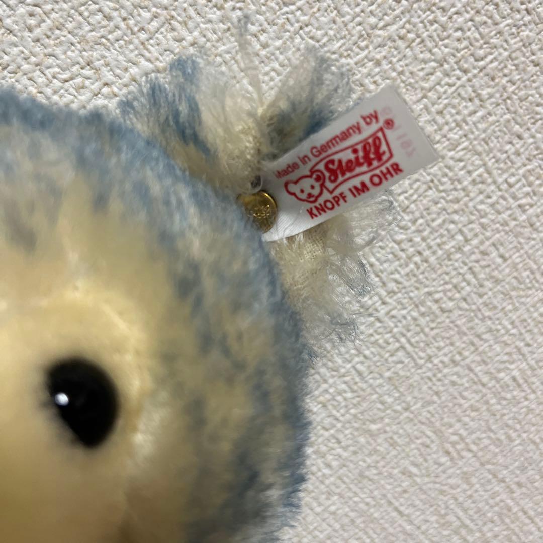 シュタイフ 箱入り ブルー 刺繍 新品未使用 テディベア 限定 白タグ