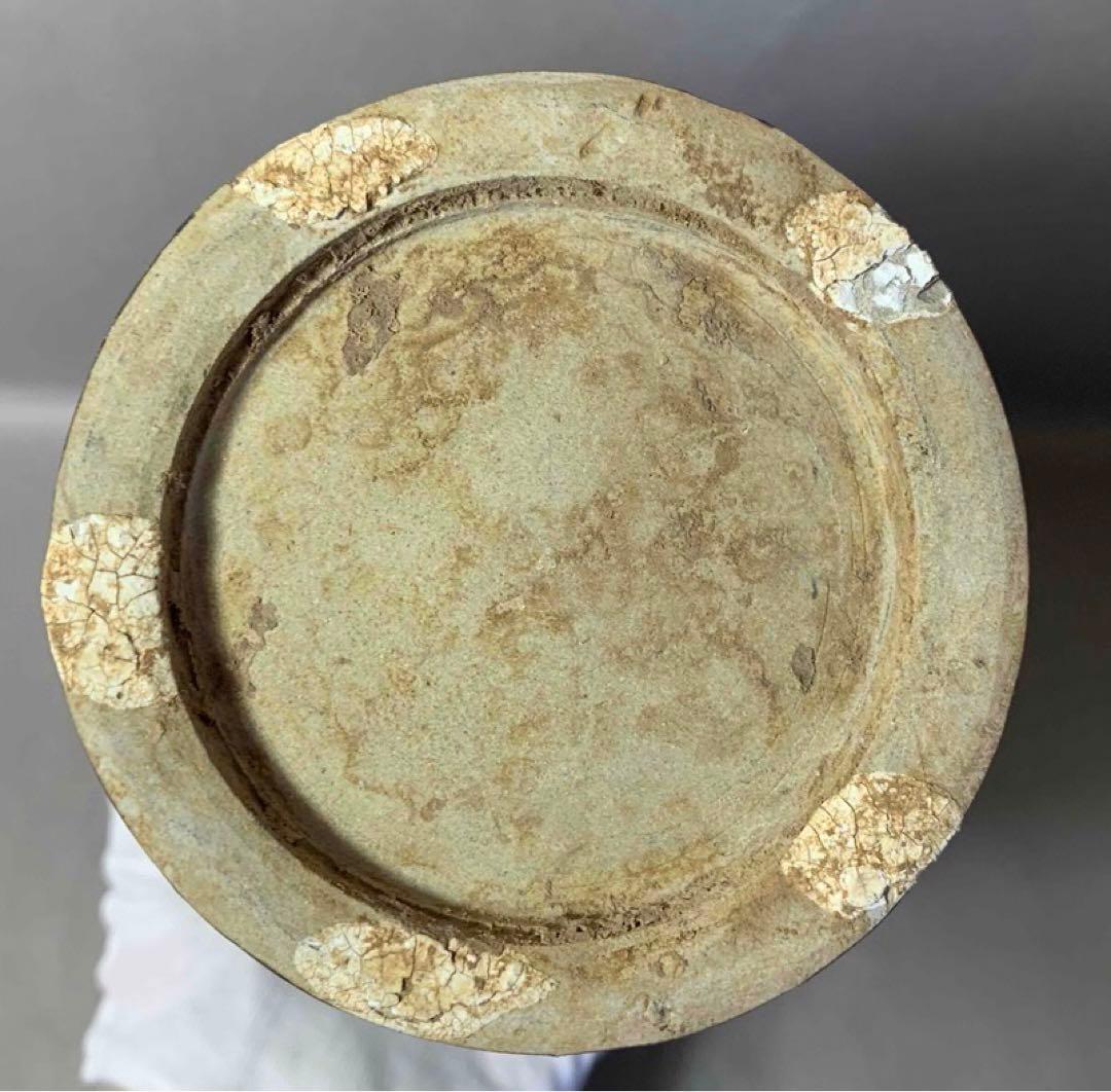 中国 花鳥蝶の絵瓶　u6230906