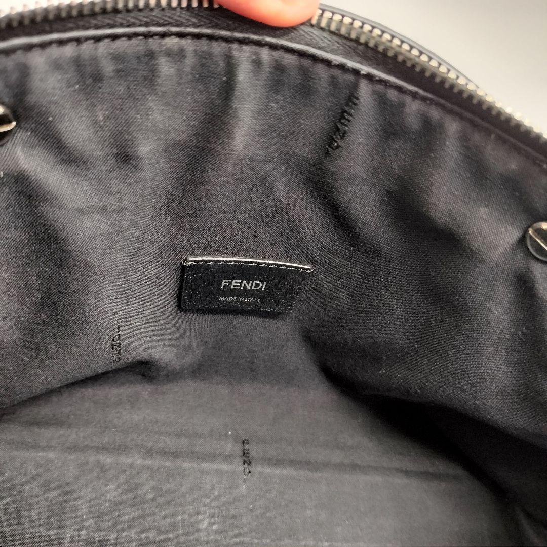 FENDI ブラックレザー バイザウェイ ショルダーバッグ