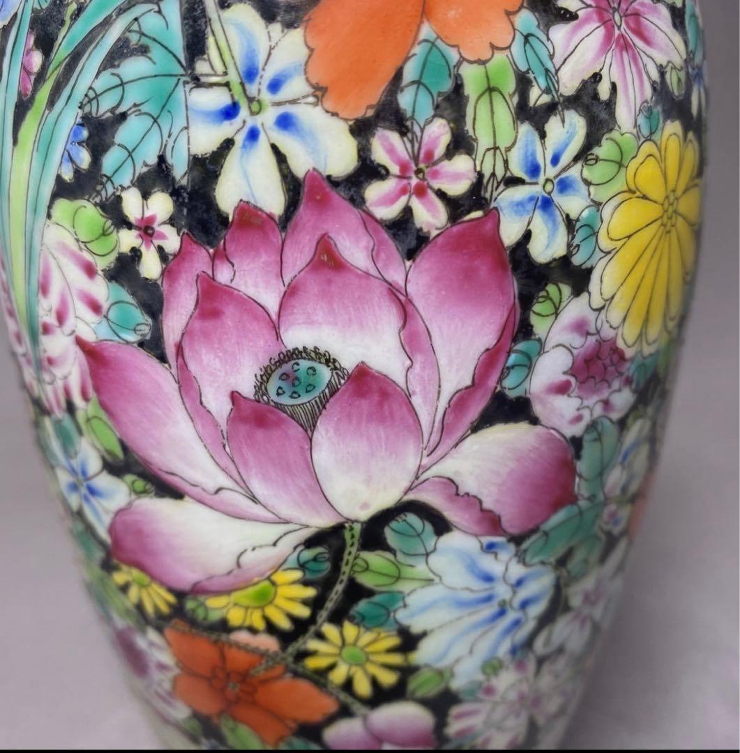 中国古美術　景德鎮　古玩　粉彩　花瓶　花器　花入　サイズ 25.5㎝