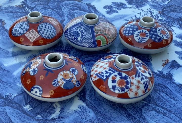 赤絵　油壷　5点セットになります