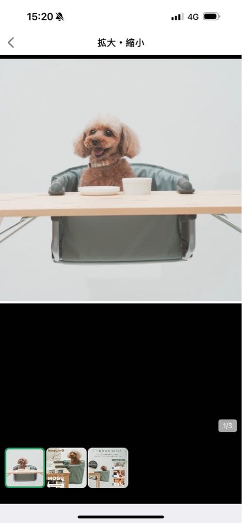 ペット用テーブルチェア MOGU CHAIR 美品