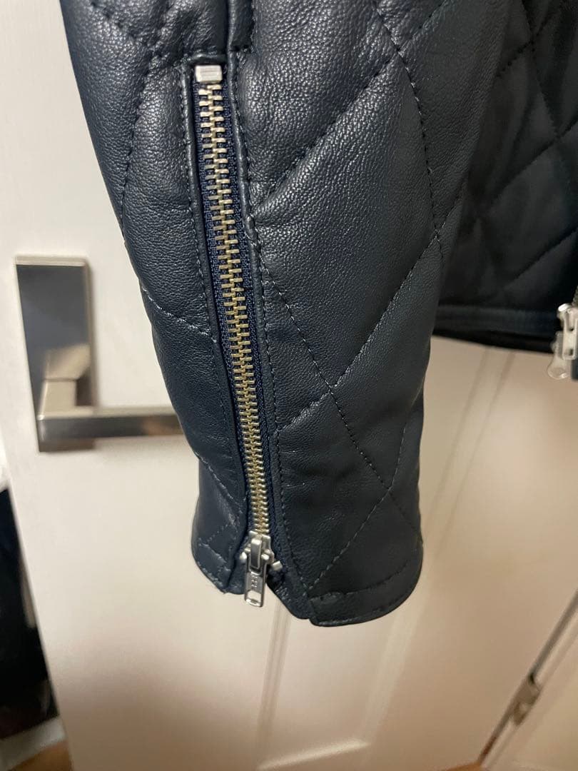 KADOYA K'S LEATHER ネイビーレザージャケット L