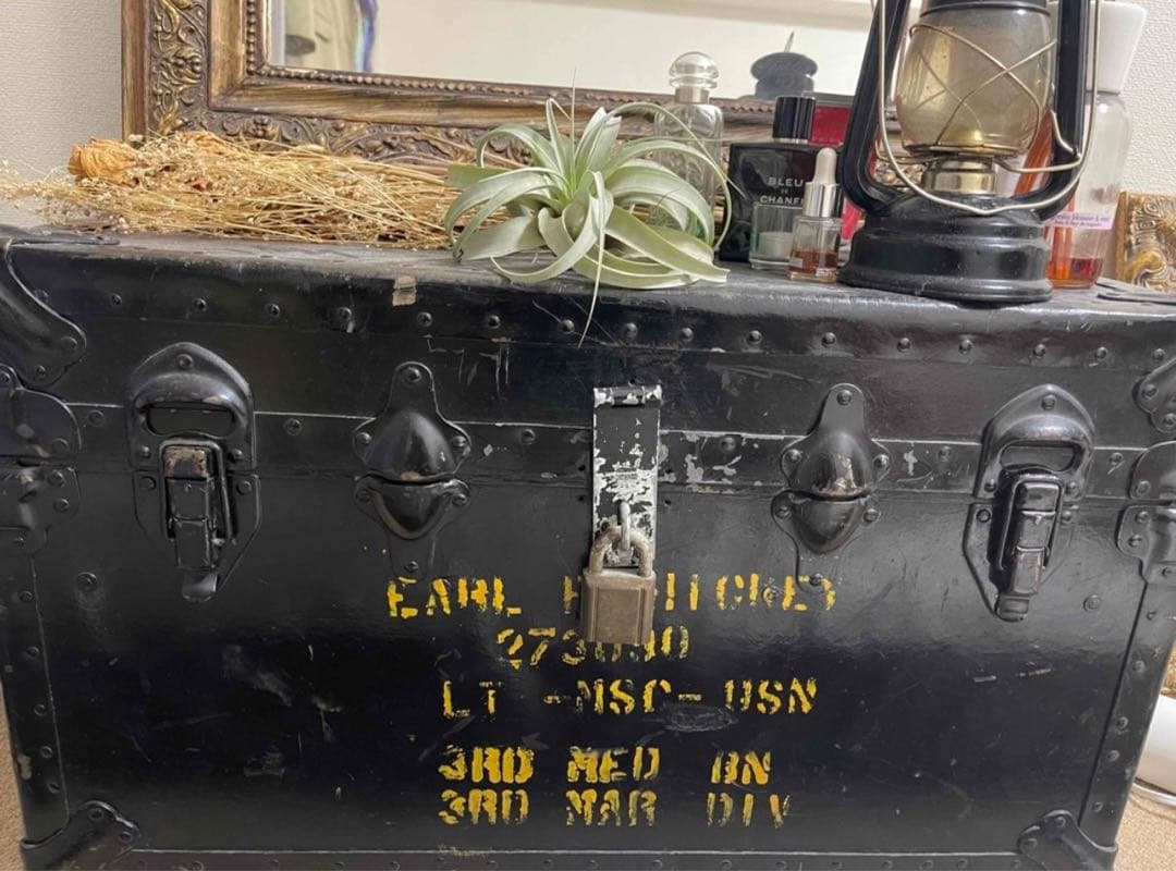 【高級 本物アンティーク トランク】