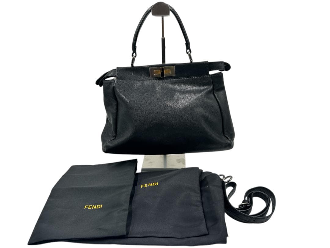 美品★FENDI フェンディ ハンドバッグ ピーカブーアイコニック 8BN226