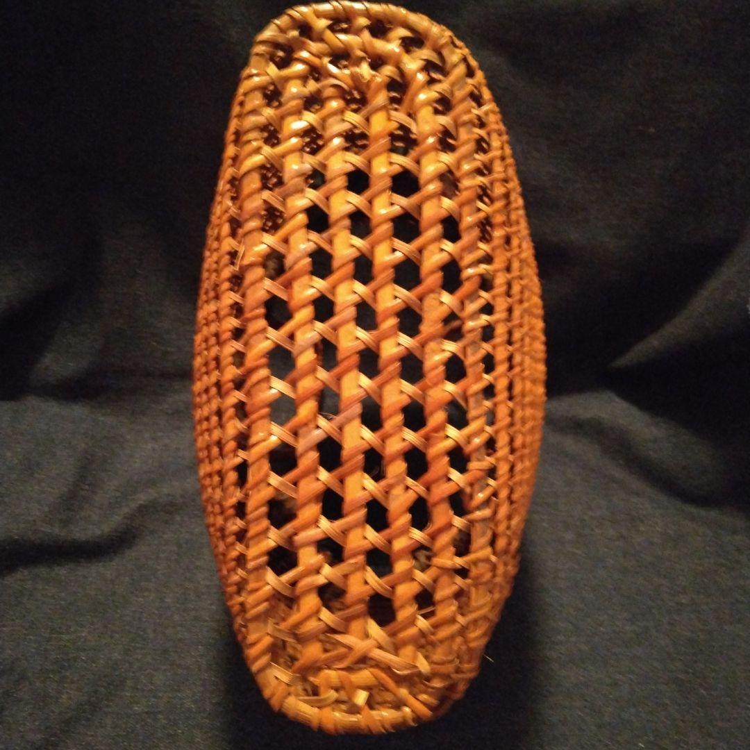 戦前の手提げバック　竹製？ 骨董　和更紗　中古品　アンティーク　着物