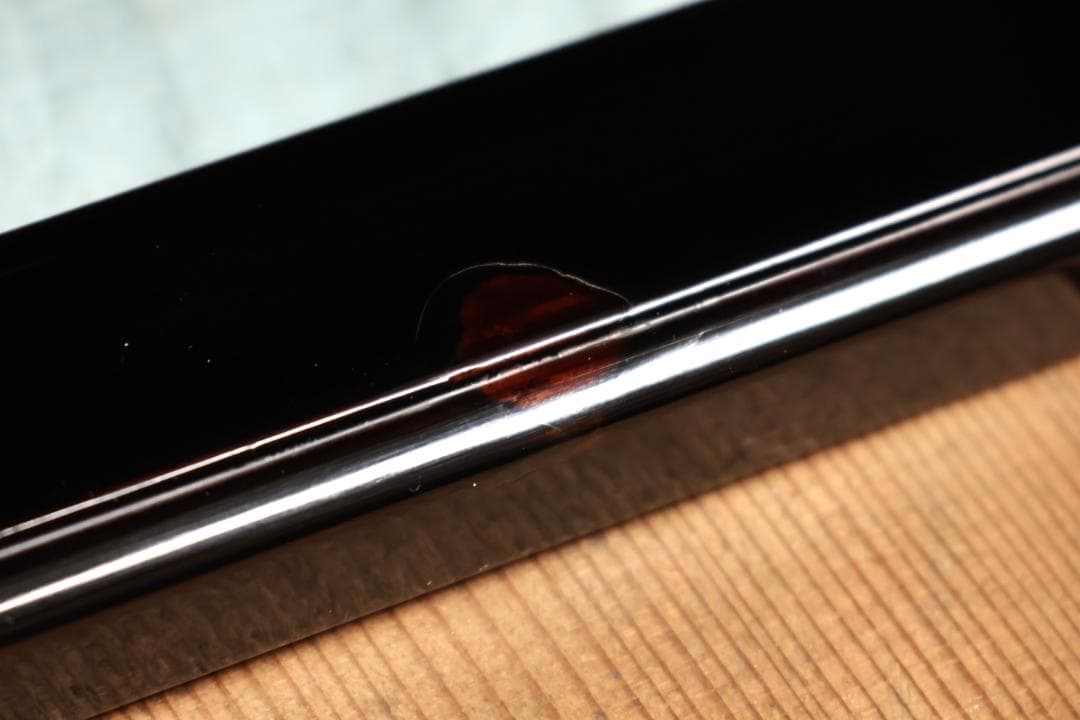 時代漆器　特大　京都高級漆器　美濃屋 監製　厚物式 平卓　黒塗　床飾　漆芸品