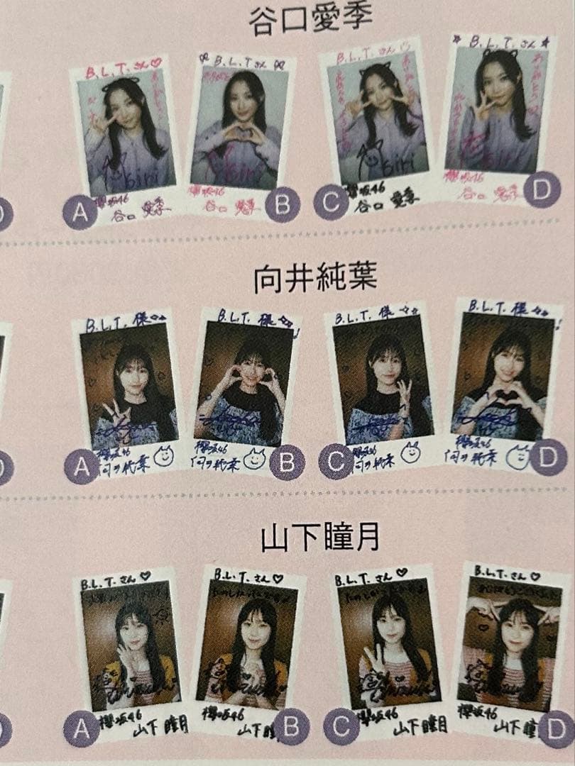 櫻坂46 向井純葉 直筆サイン入りチェキ 当選証明書付