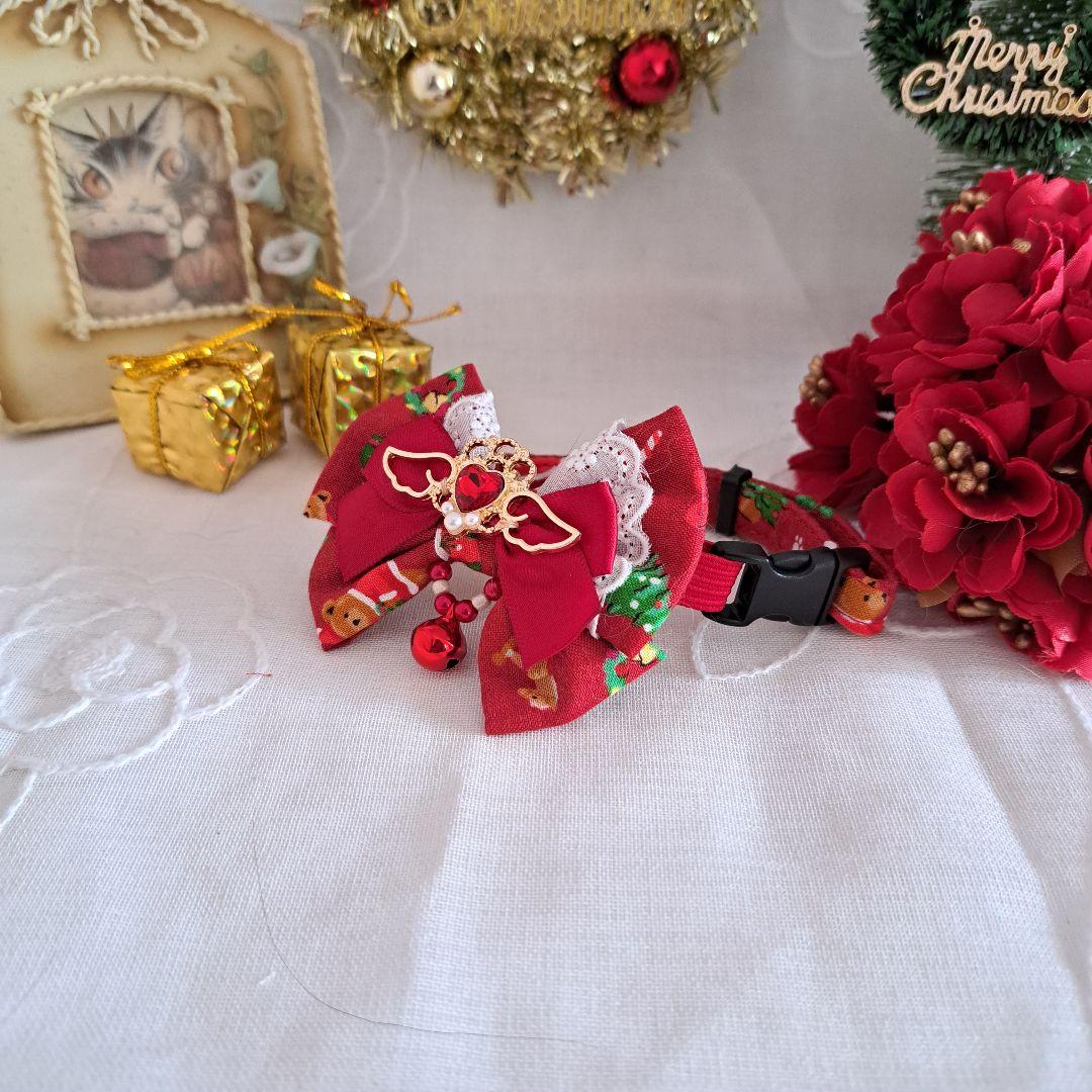 クリスマスシリーズ(赤子グマサンタ)わんちゃん猫ちゃん用首輪