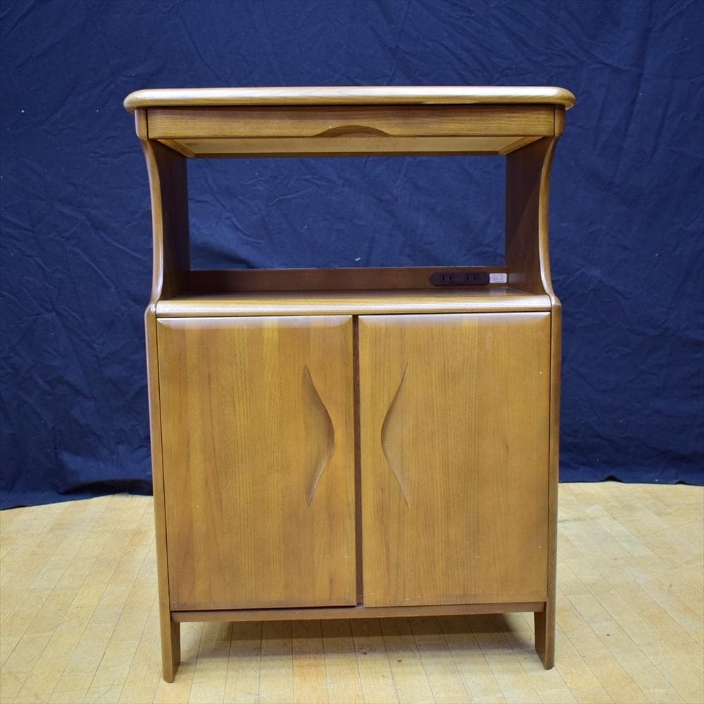 カリモク　天然木　電話台　FAX台　キャブネット　サイドボード　花台　コンソール