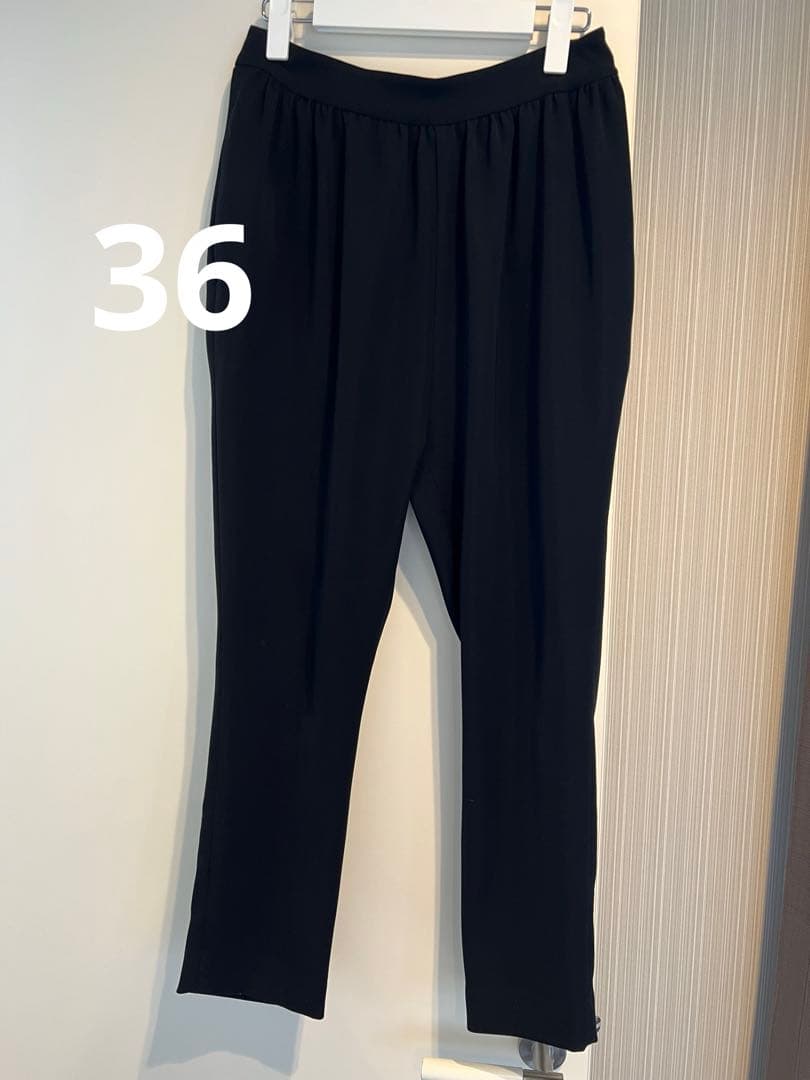 YOKO CHAN ハイウェストギャザーパンツ