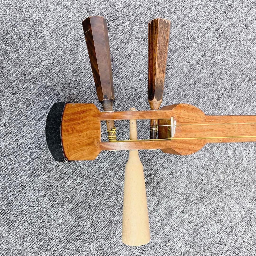 津軽三味線 花梨 延棹 丸打胴 人工皮 三味線 和楽器