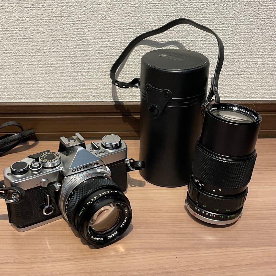 【完動品】OLYMPUS OM-1 50mm f1.4 +75-150mm