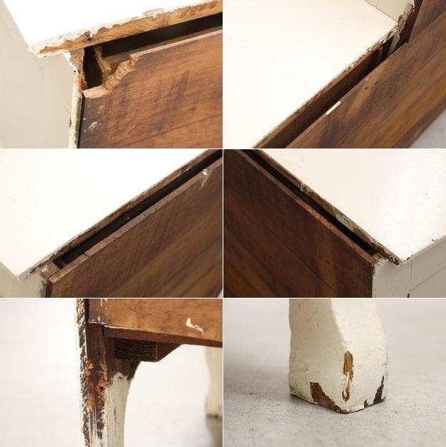 ヴィンテージ ホワイト ペイント クラシカル サイドボード キャビネット 収納