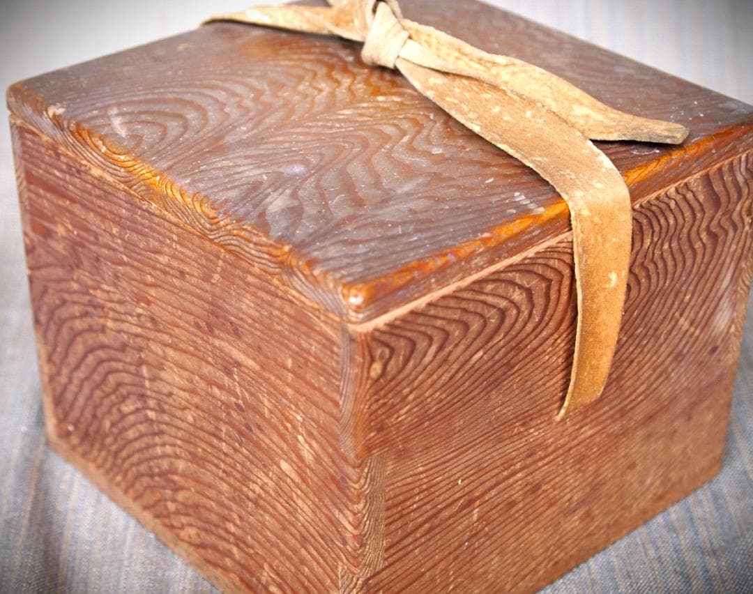 希少作★楽家　九代吉左衞門(了入)★赤楽茶碗★共箱革紐