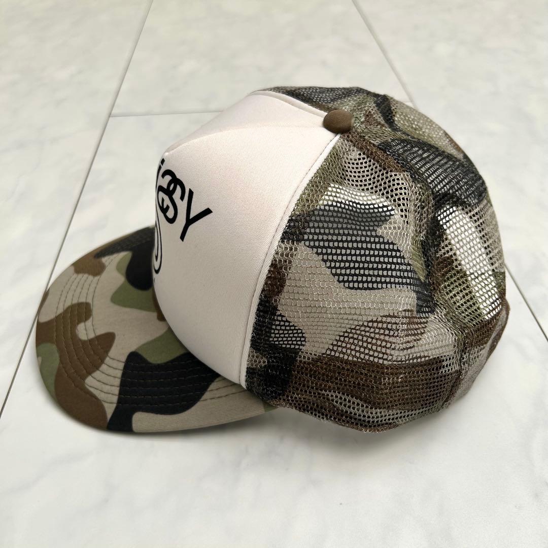【大人気柄】STUSSY メッシュキャップ　迷彩　90s フリーサイズ　レア