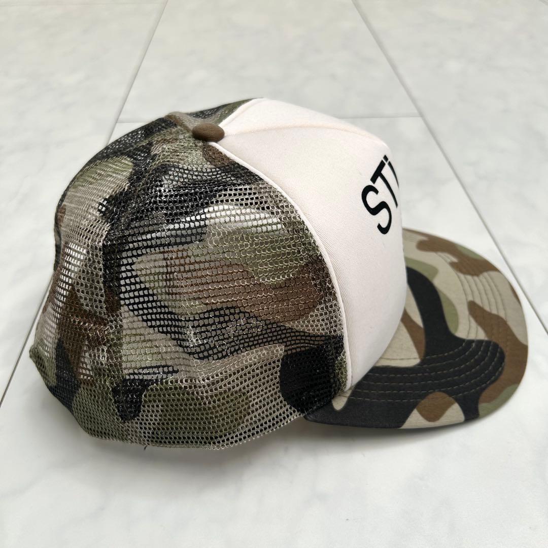 【大人気柄】STUSSY メッシュキャップ　迷彩　90s フリーサイズ　レア