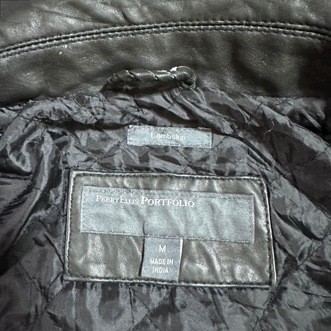 PERRY ELLISペリーエリスPORTFOLIOレザーブルゾンジャケット古着