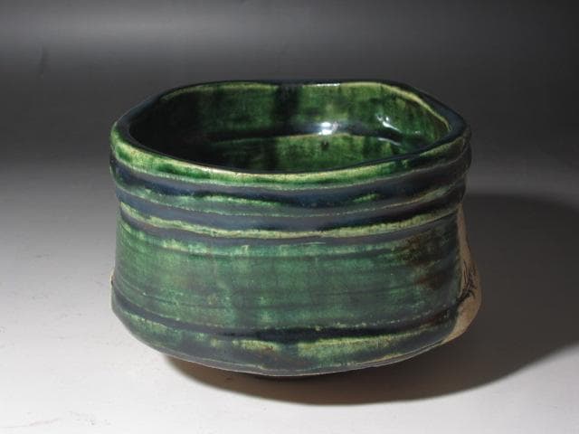 ★　古織部茶碗　寿老　薮内家　十一代　透月斎　竹窓　花押がございます★x584