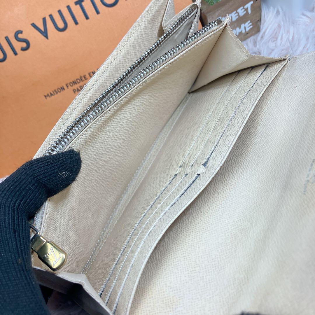 美品 ルイヴィトン ダミエアズール ポルトフォイユ サラ レディース 長財布