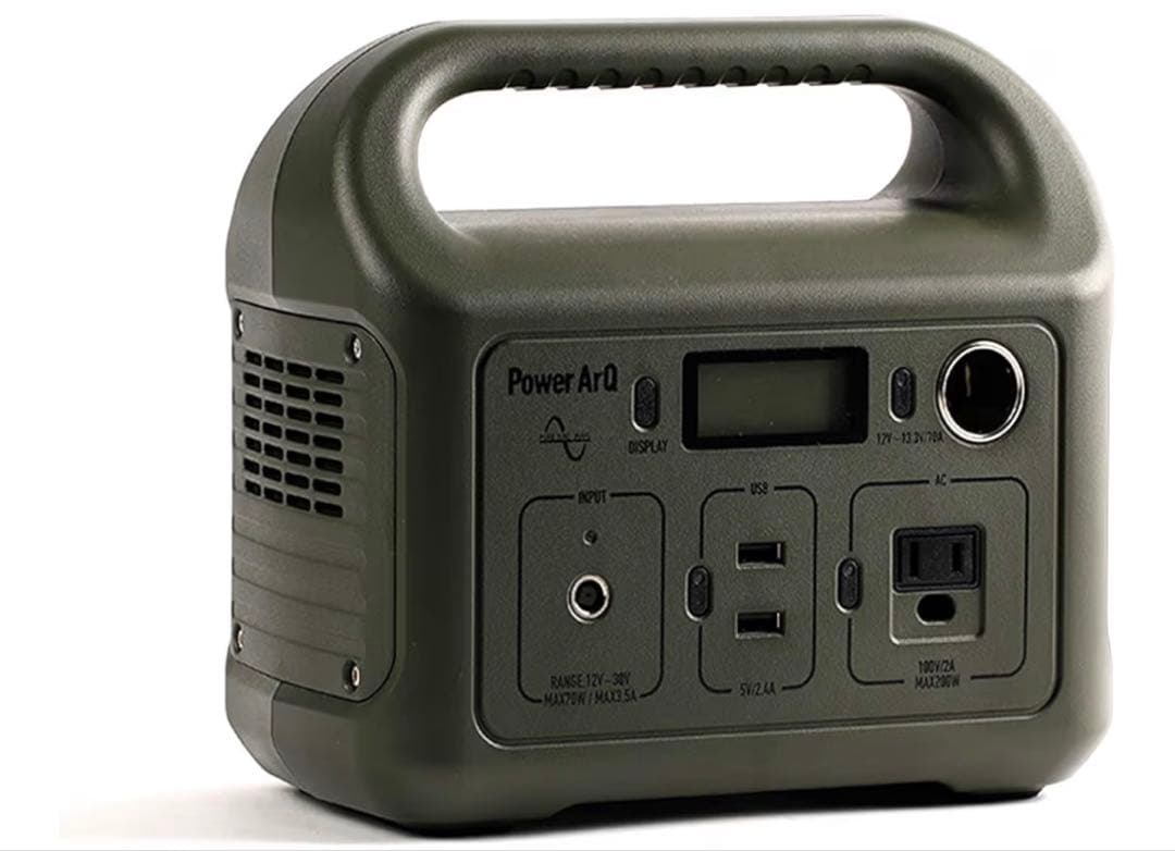 新品未開封: Power ArQ 300W ポータブル電源、ソーラーパネル付き