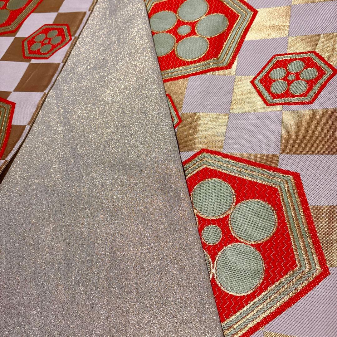 (あ866) 大正ロマン彩る亀甲文様と枝松刺繍 アンティーク振袖㊗️3点セット