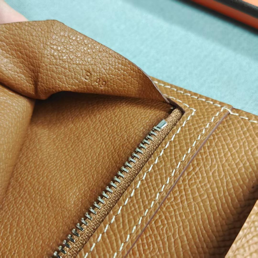 二つ折り財布 ブラウン レザー